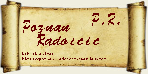 Poznan Radoičić vizit kartica
